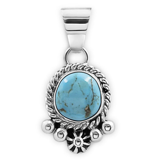 Sterling Silver & Turquoise Stone Pendant